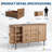 59" Farmhouse Fluted Sideboard Buffet Cabinet with Faux Marble Top, 6 Drawers & 2 Sliding Doors, Media TV Console and Storage Credenza-224523771