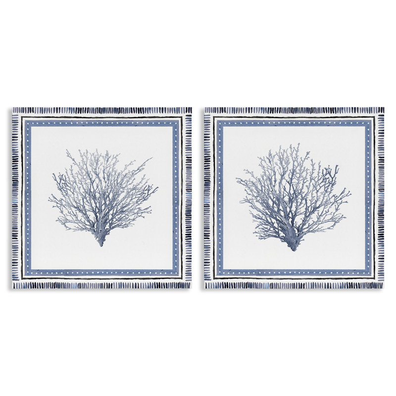 Ensemble de toile 2 pièces Maritime, H 17 po x l 17 po