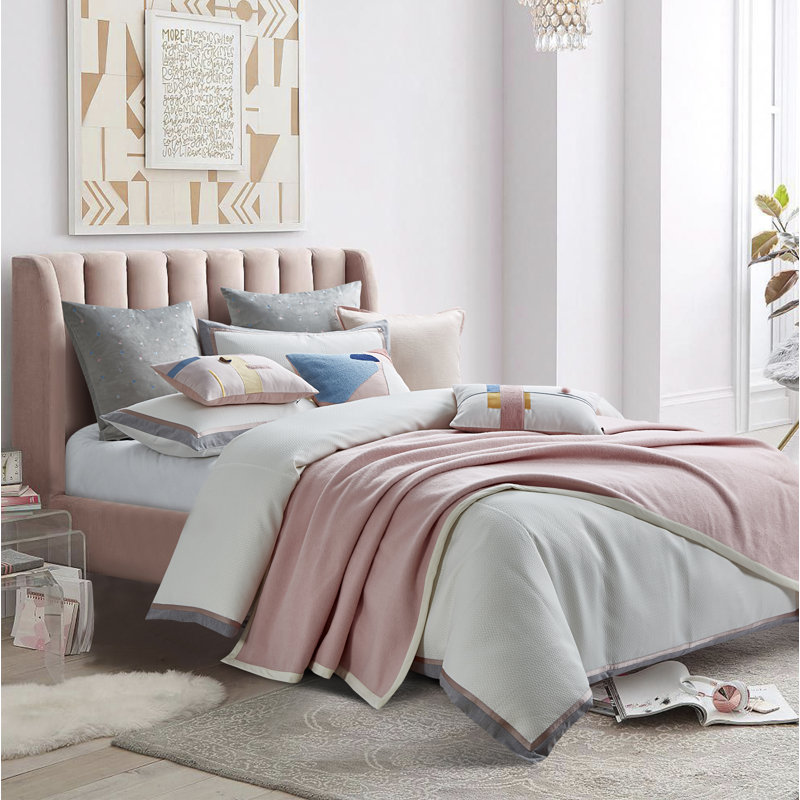 Housse et coussin de coussin lombaire à motif géométrique 3D 19,7 po x 11,8 po