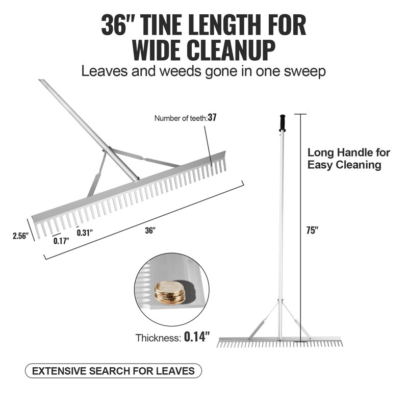VEVOR Gardening Tools, 75" H x 36" W x 2.56" D