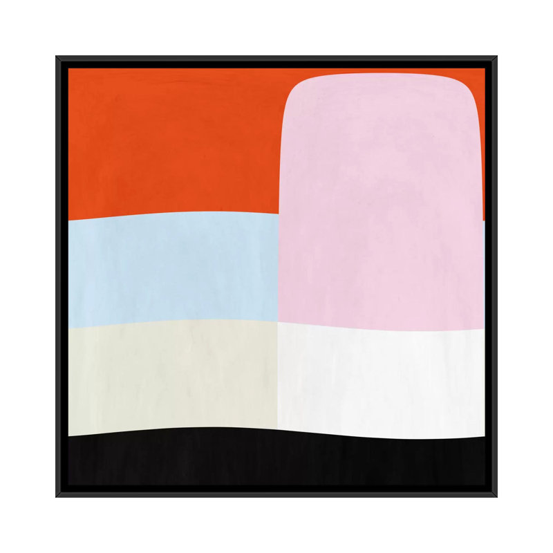 Albree Modern Spumoni, impression sur toile, H 18 po x l 18 po x P 1,5 po, Toile encadrée noire, Pas de tapis