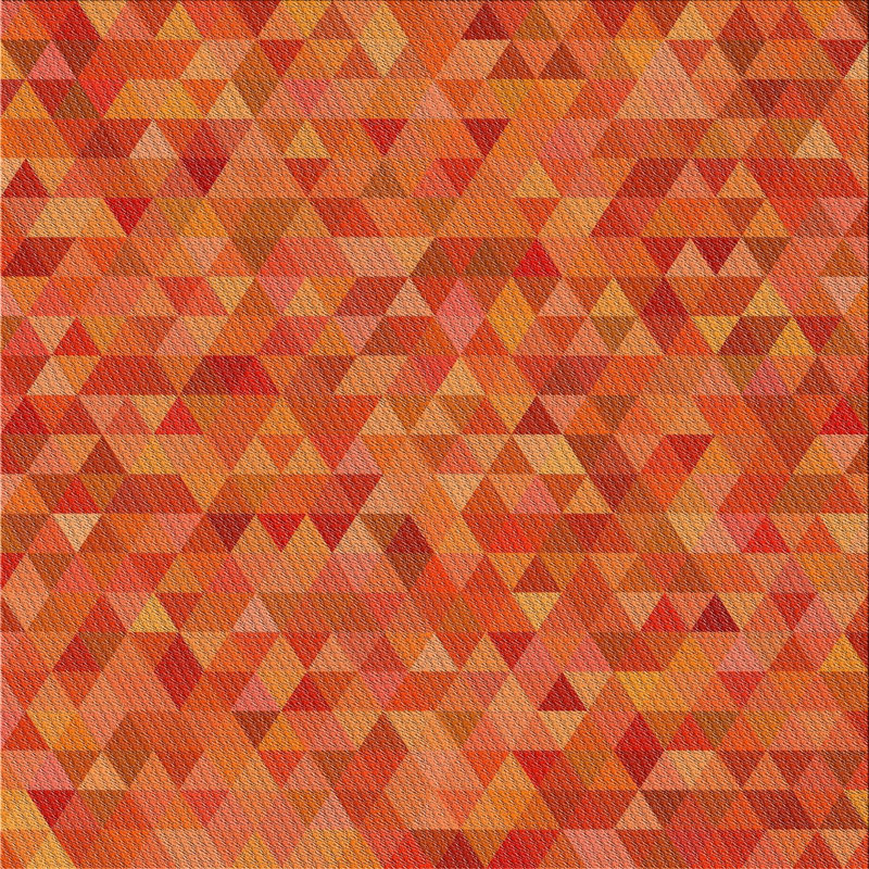 Tapis orange tissé à la machine, Carré 6 pi