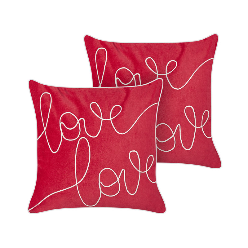 Nechemiah Red Square Cushion