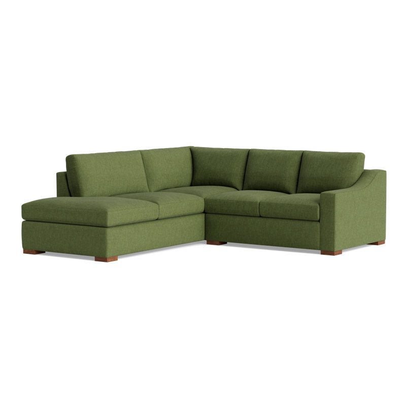 Lucca Sectional, Left Hand Facing, Performance Weave - Basil