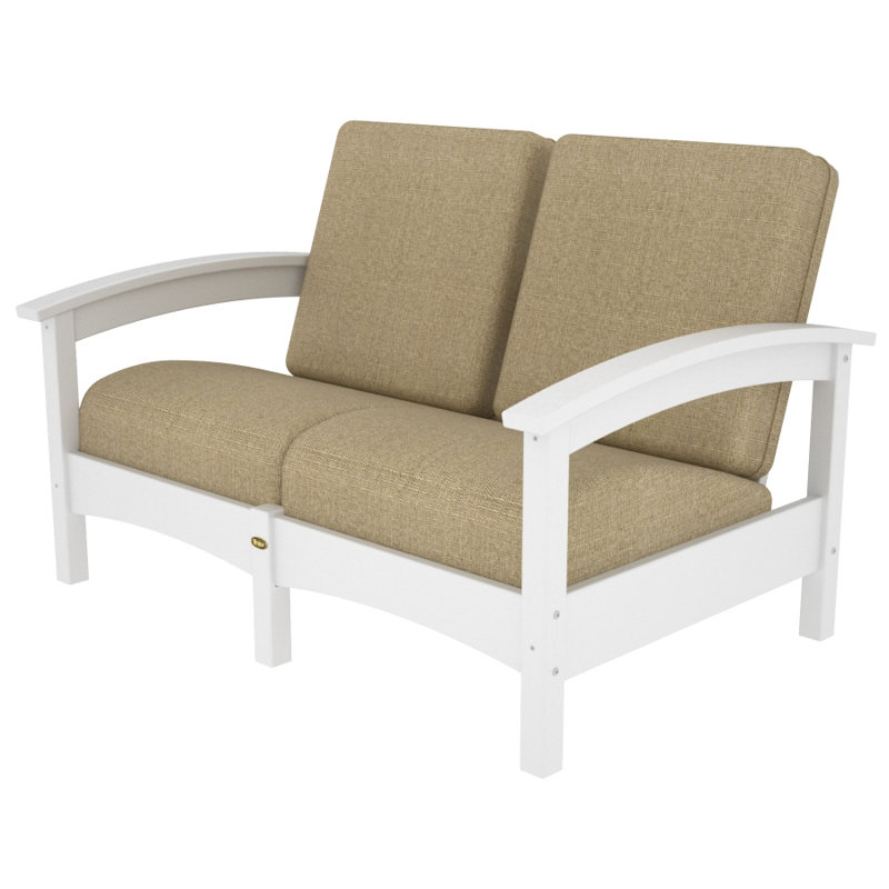Rockport Club Loveseat, Classic White / Sesame