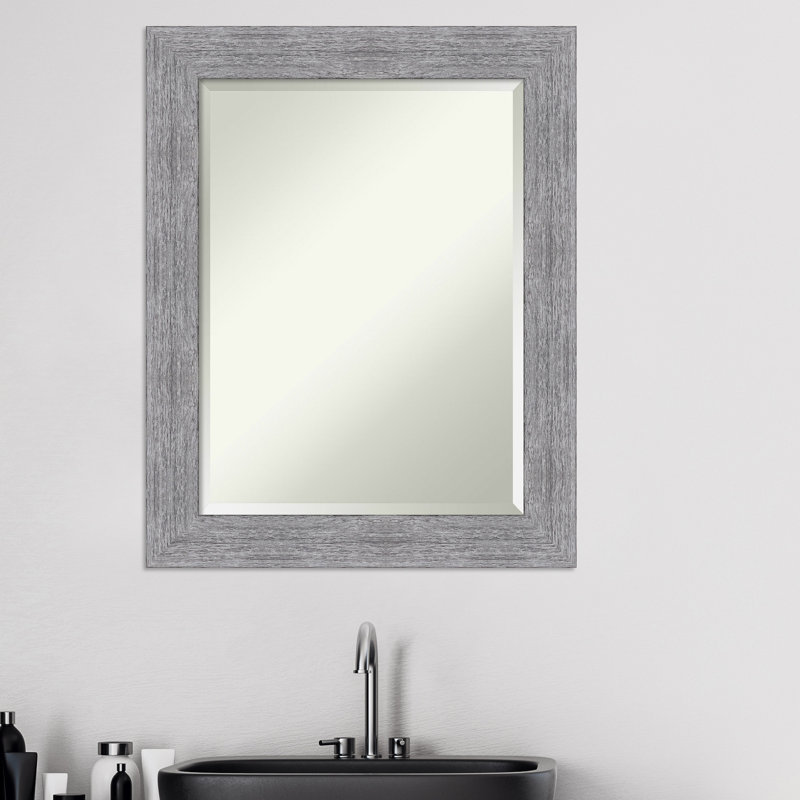 Miroir mural de salle de bain Roulston, Gris, 29 po x 23 po