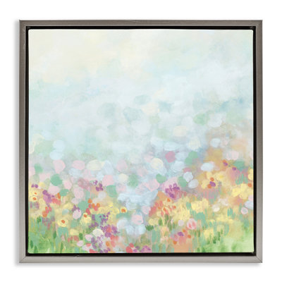 Art abstrait abstrait sur toile, "Meadow Floater" par June Erica Vess