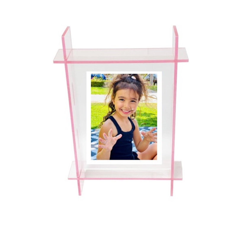 Cadre photo en plastique, 5 po x 7 po, Rose