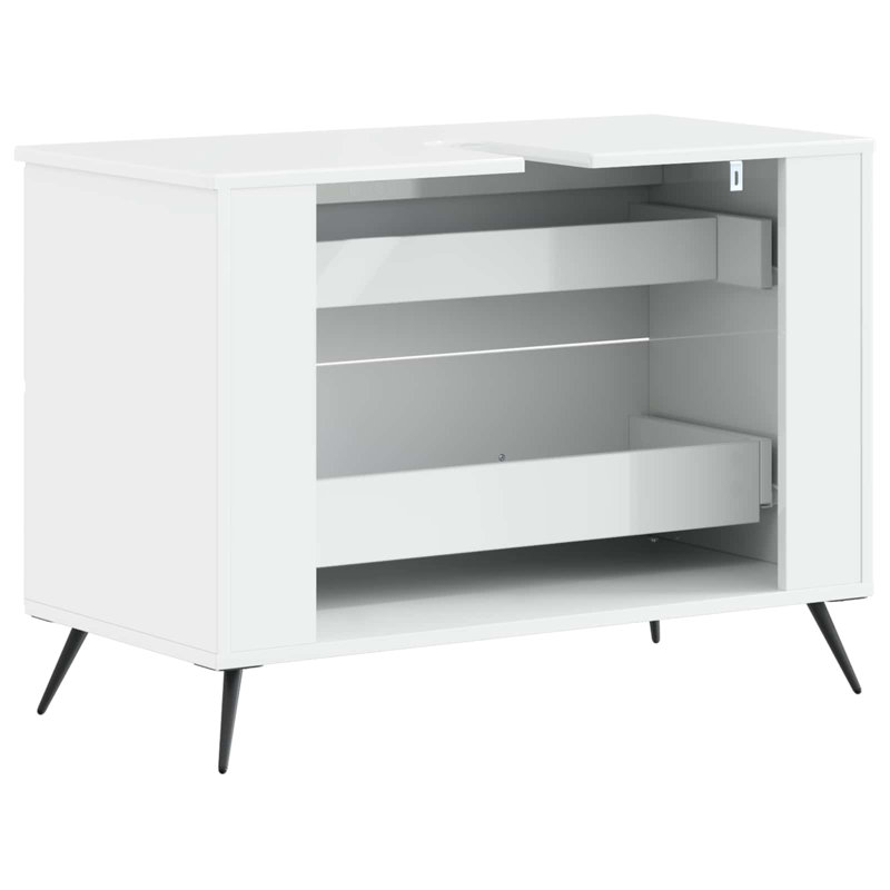 Under Sink Cabinet, High Gloss White