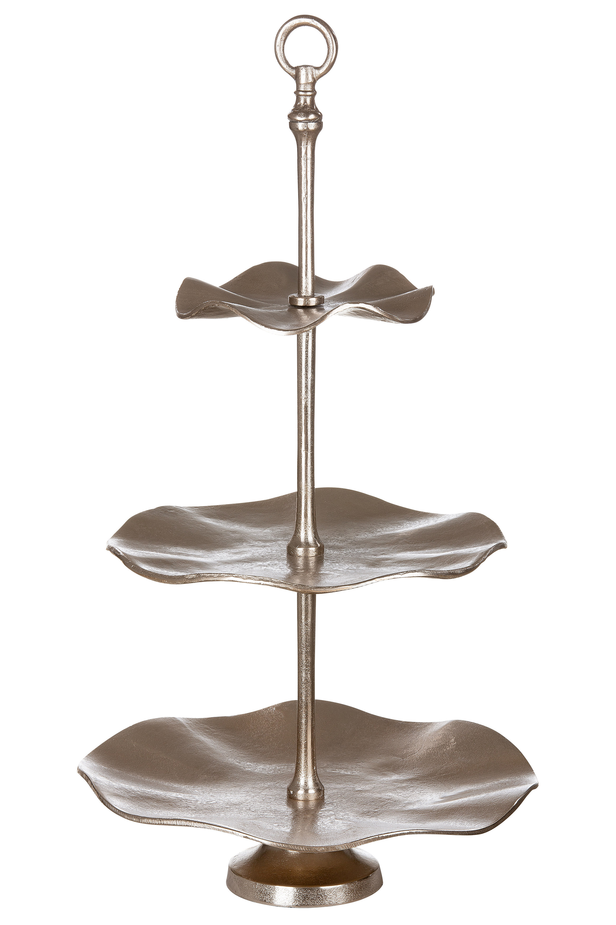Mercer41 Neumann 3 Piece Aluminum Abstract Decorative Plate Set in Gold ...