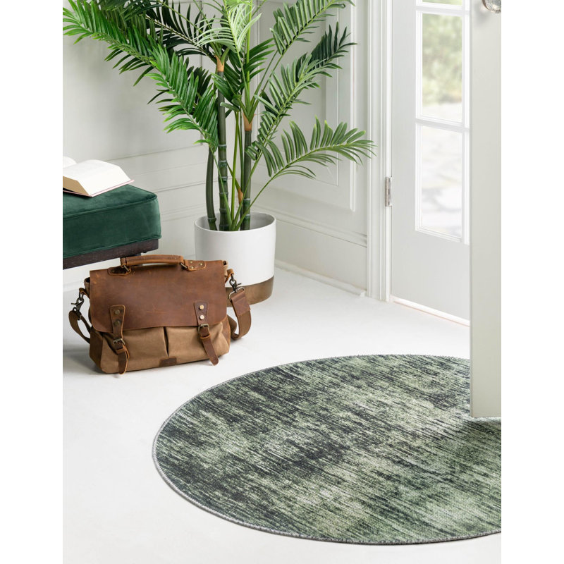 Tapis Montauk - vert, Rond 3 pi 6 po