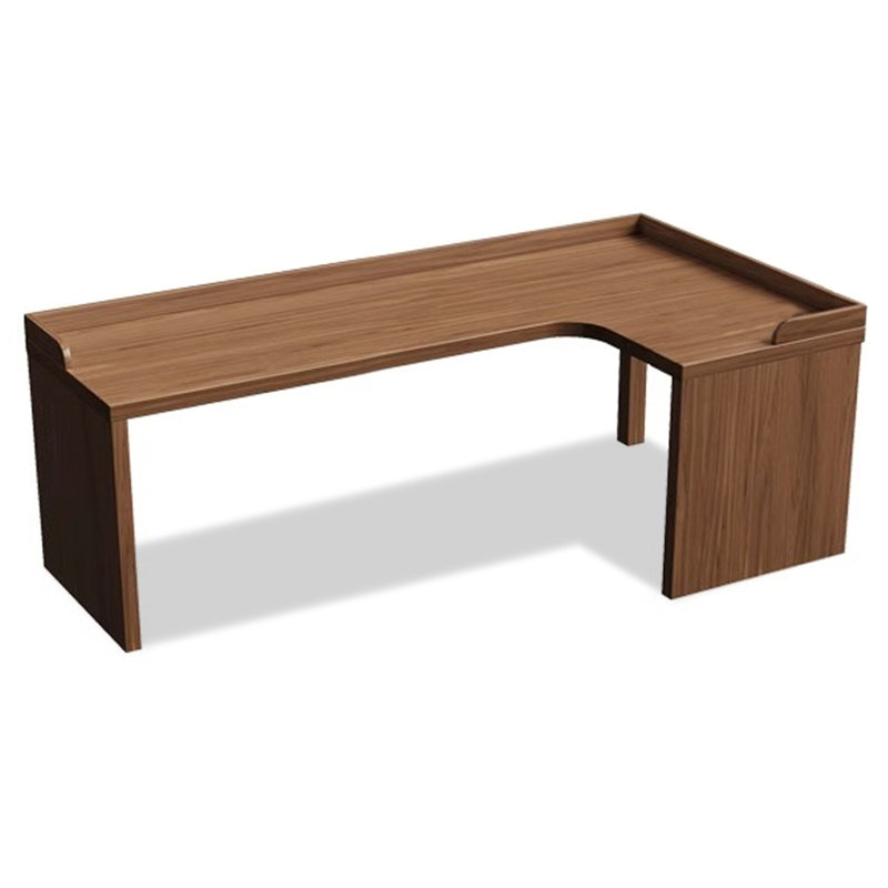 Bureau en L entièrement en bois massif, H 29,53 po x l 62,99 po x P 47,24 po