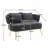 Donneta Boucle Fabric Upholstered Loveseat-1950580490