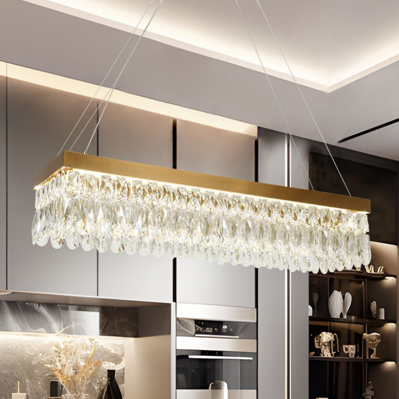 Luminaire suspendu linéaire à 1 lumière à DEL pour îlot de cuisine Josse Dianne