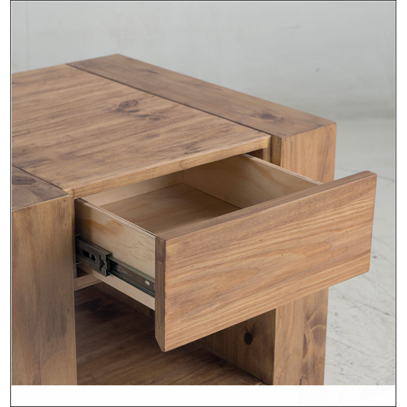 Table de bout Harlan Oak Finish Modern Tables de bout, collection de tables de bout Compact
