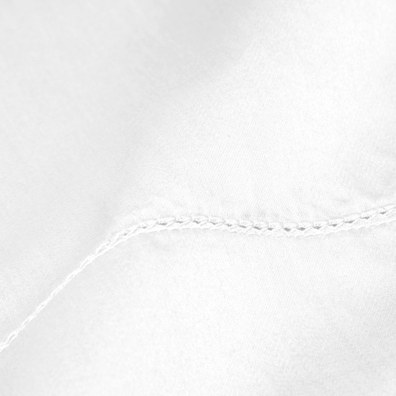 Barbe Sheet Set, Twin Sheet Set + Fitted Sheet + 1 Pillowcase, White