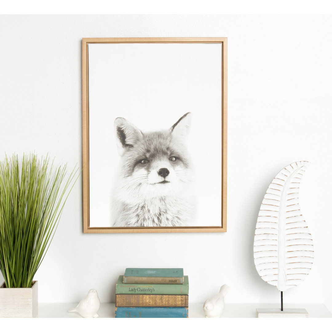 Melita Philip Fox Portrait - Picture and Floater Frame Photograph on Canvas Ebern Designs