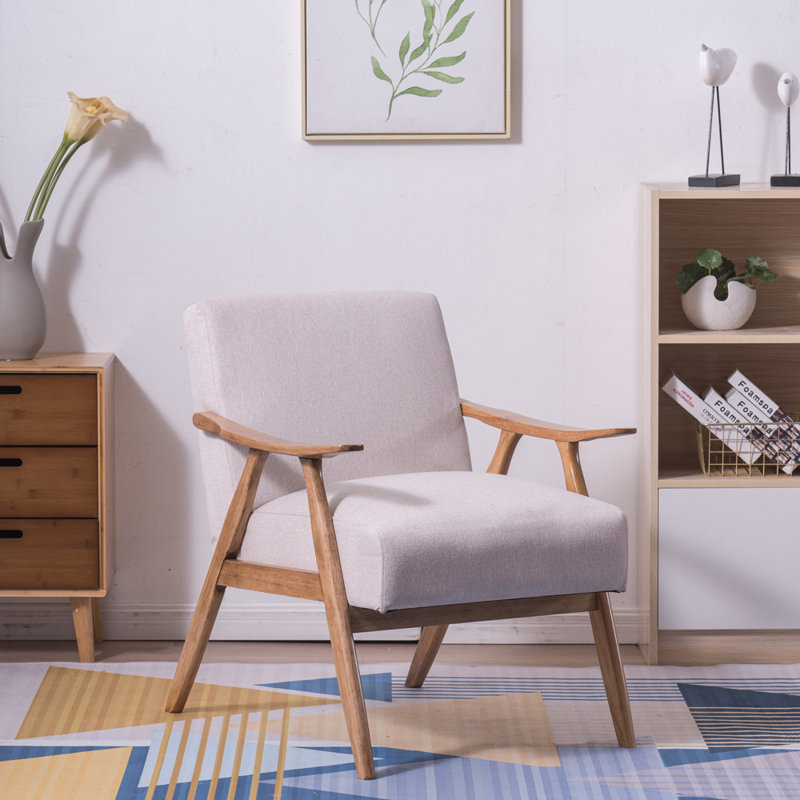 Khymani 21.7'' Wide Armchair, Gray Linen