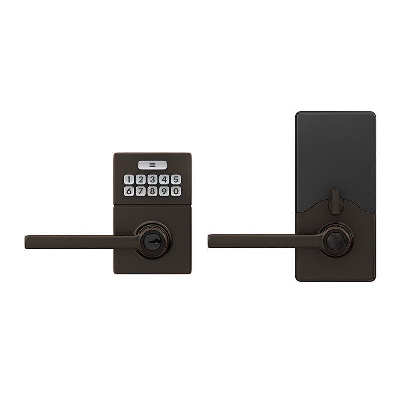 Gatlin Keypad Electronic Lock With Solstice Lever Non-Connected, Aged Bronze