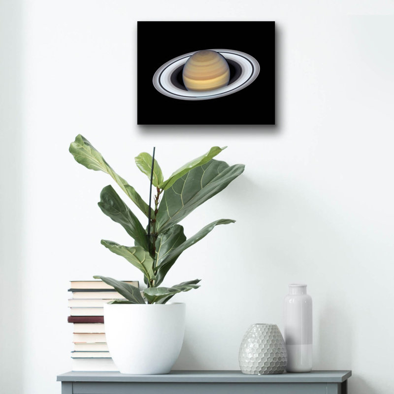  «Saturn 2» par la téléscope Hubble de la NASA, art mural en verre acrylique, 16 po x 12 po