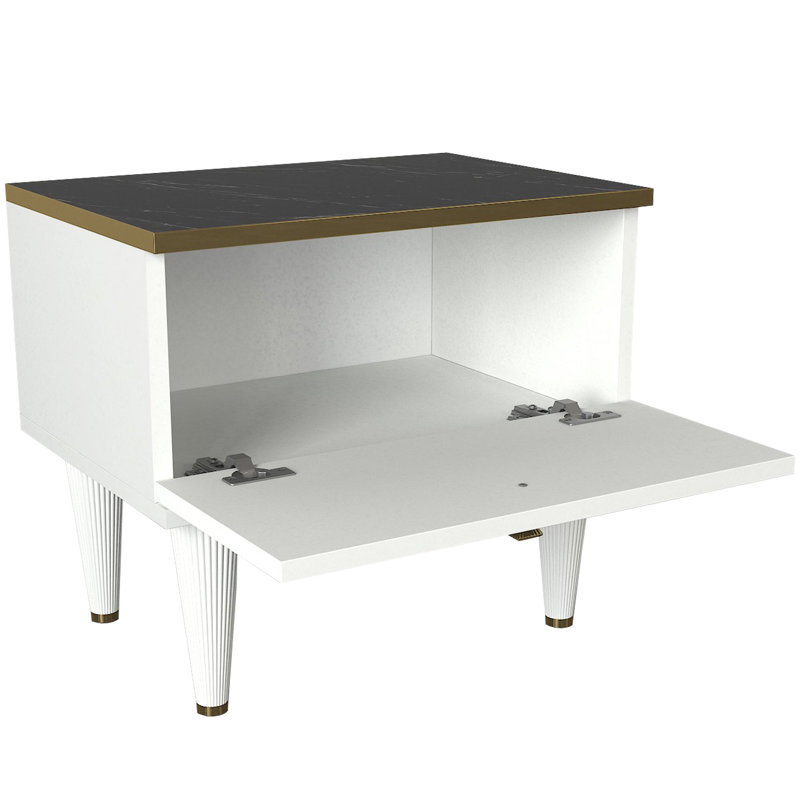 Erick 50cm W Manufactured Wood Bedside Table