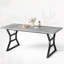 Dining Room Table For 6, 70 Inch Rectangular Kitchen Table With Heavy Duty Metal Legs, Farmhouse Wooden Dining Table-1404633420