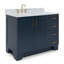 ARIEL TAYLOR 43 IN LEFT OFFSET SINGLE RECTANGLE SINK VANITY-444712542-444712537-411981165