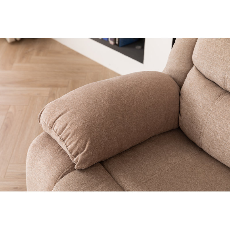	 Fauteuil inclinable manuel en polyester 36,2 po - inclinable 90 ° à 160 ° pour le salon, Chameau clair