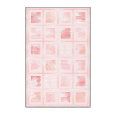 Stylish Woven Carpet, 5.6 x 7.5 Feet, 100% Polyester, 0.3 in Pile Height | Antibacterial, Non-Slip PVC Felt Dot Underside, Machine Washable | 3D Digital Printing, Durable & Easy to Maintain - Perfect for Any Room