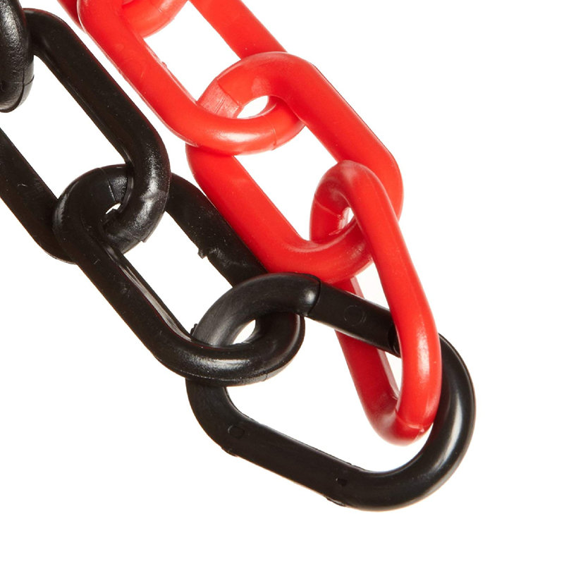 Chaîne en plastique, Noir/rouge, H 1,44 po x l 1200 po x P 0,21 po
