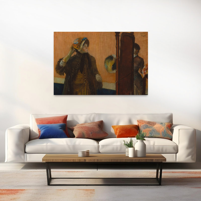 At The Milliners, 1882 Impressionist Abstract Contemporary Wall Art Print, 101.6cm H x 152.4cm W