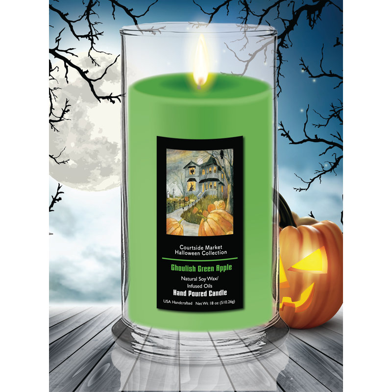 Haunted Patch 18 oz Status Candle Glass
