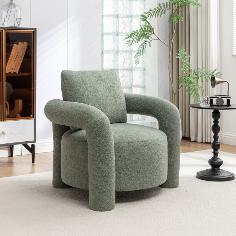 Chaise d'appoint rembourrée Iryanna, Vert