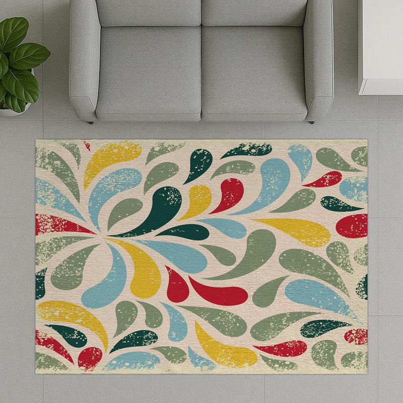 Abstract Area Rug, Rectangle 90 x 150 cm