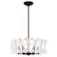 Twilight 4 Light 18in x 8.5in Pendant in White with Clear Optic Crystals-295348086-295348085