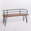 Banc en bois industriel et métal Zion