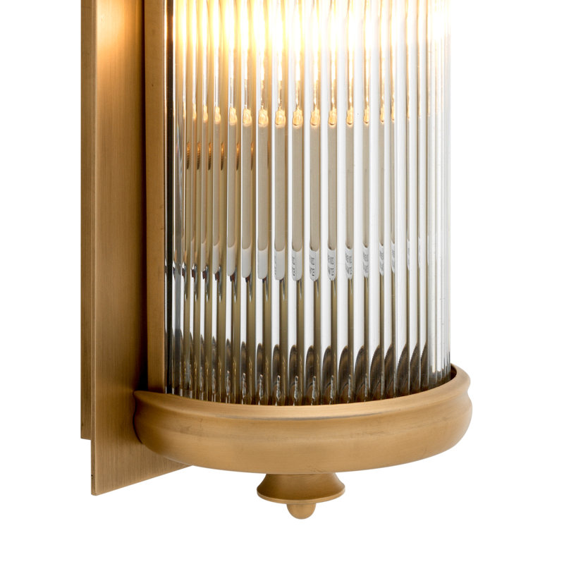 Lampe murale 2 lumières Glorious XL, Laiton antique