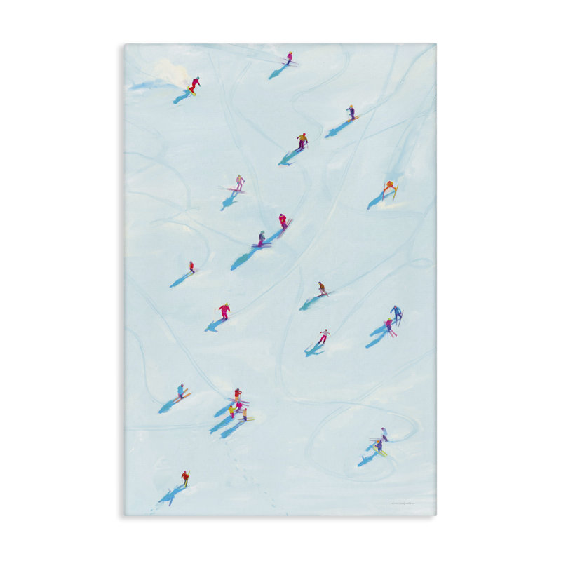 «People on Ski Slopes» par Kamdon Kreations, H 24 po x l 16 po