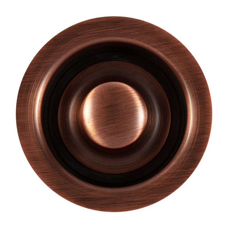 SinkSense Antique Copper Kitchen Sink Disposal Flange Drain with Stopper