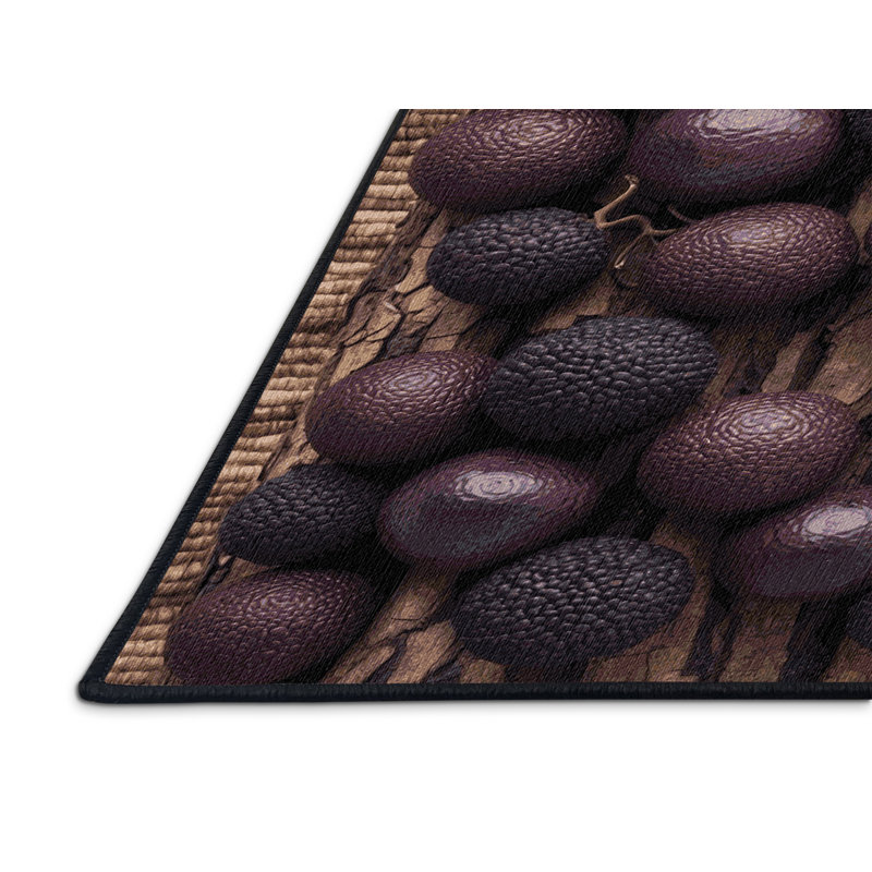  Tapis lavable à motif de fruits Jabuticaba, Rectangle de 5 pi x 8 pi