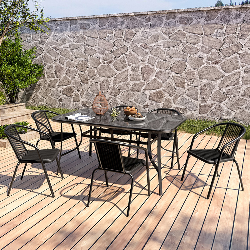 7 - Pieces 6 - Person Outdoor Table Set