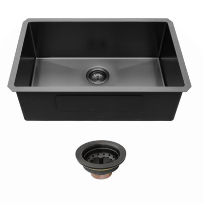 Évier de cuisine encastré simple avec ensemble de drain