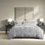 Ensemble de literie pour lit très grand en coton de qualité supérieure, couette moderne gris clair pour la maison