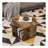 Hexagonal Coffee Table Side Table Nightstand Antique Wood