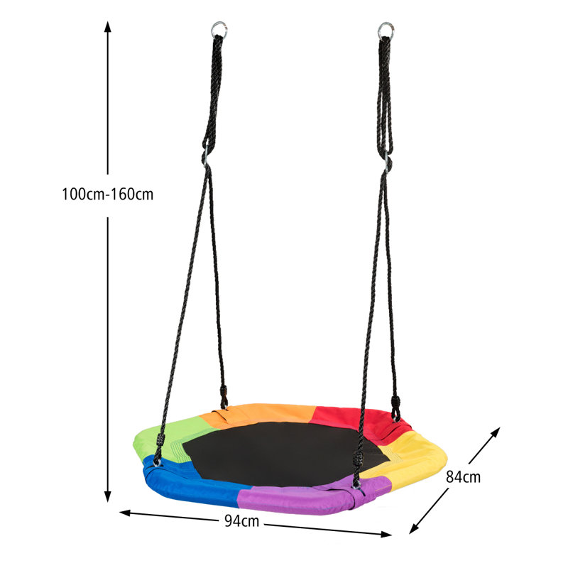 Freeport Park Rocket Fabric Web / Saucer Swing Swing Seat with Chains