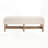 Rectangular Upholstered Linen Fabric Ottoman Bench