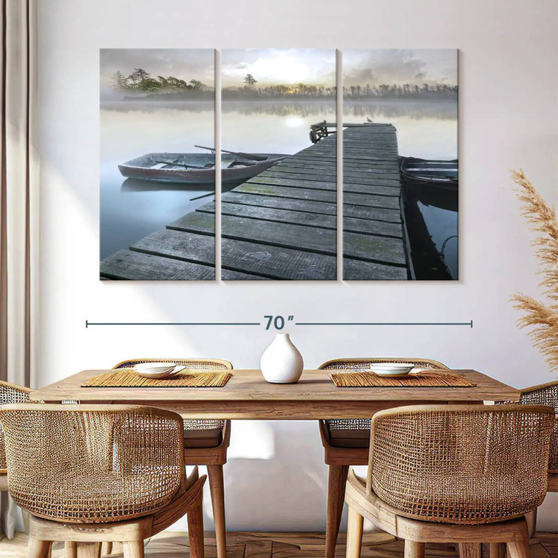 Misty Morning Pier, 42" H x 65" W