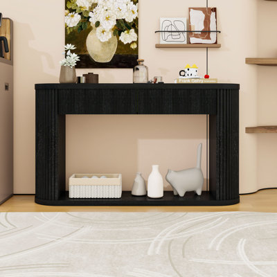 Console en bois avec 2 tiroirs