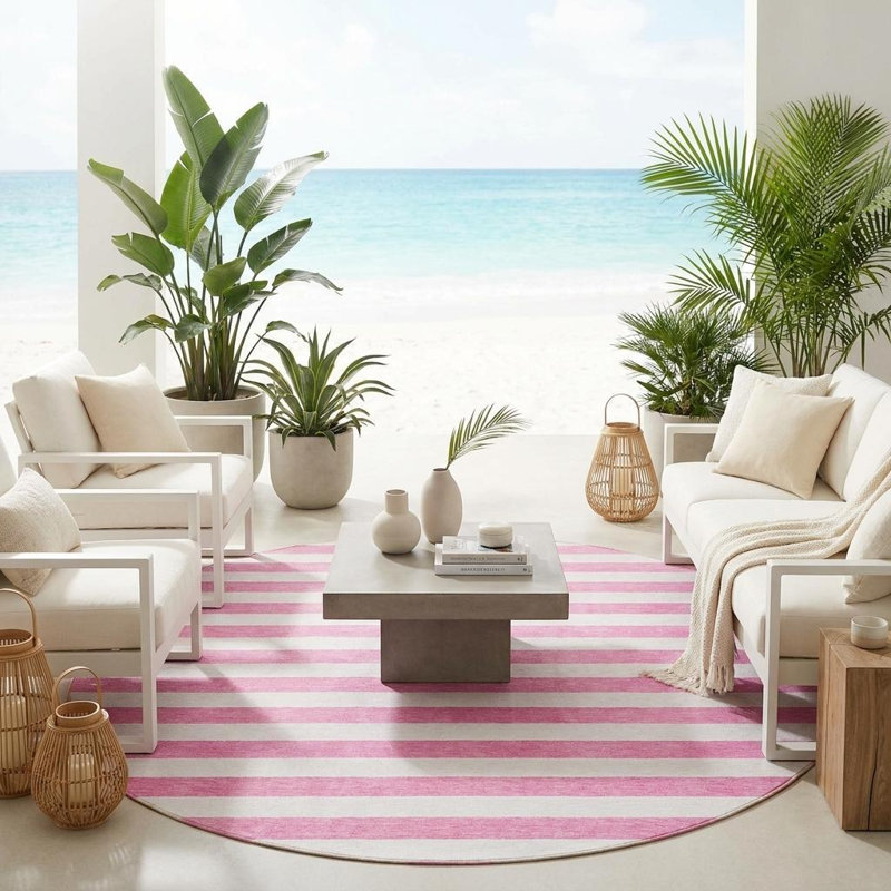 Tapis d'intérieur rond 8 po