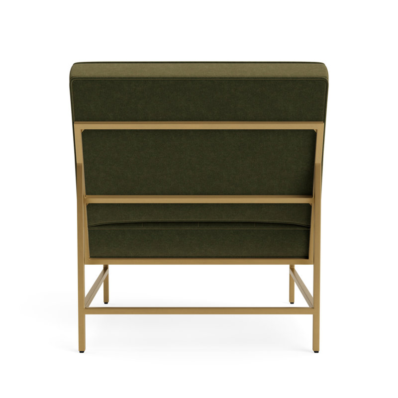 Major Chair, Performance Velvet - Balsam, Brushed Brass